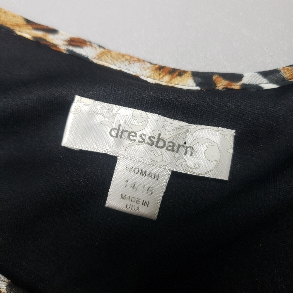 dressbarn sheer cheetah print top women's plus size 14/16 - Picture 5 of 9